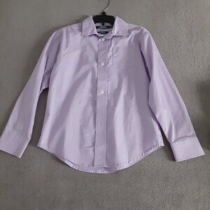 IZOD Size 8 Light Purple Boys Dress Shirt Long Sleeve